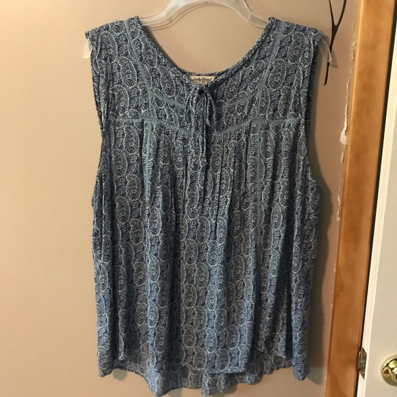 Lucky Brand Tops - Lucky Brand Blue Tank Top-XL